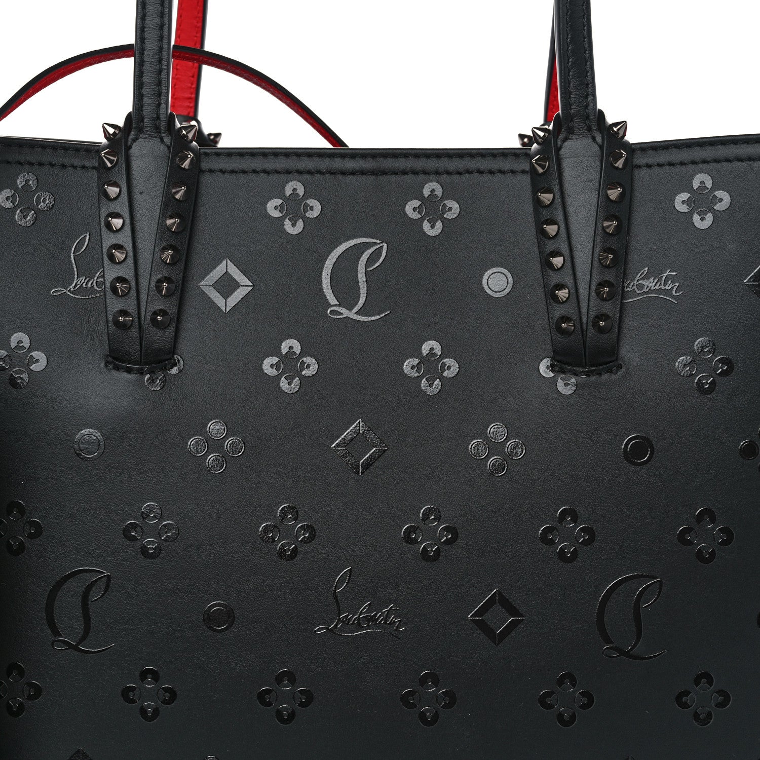 Christian Louboutin Calfskin Loubinthesky East West Cabata Tote Black 9 of 12