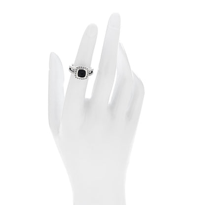 David Yurman Sterling Silver Diamond Black Orchid 7mm Petite Albion Ring 49 5 2 of 5