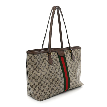 Gucci GG Supreme Monogram Medium Ophidia Shopping Tote Brown 3 of 14