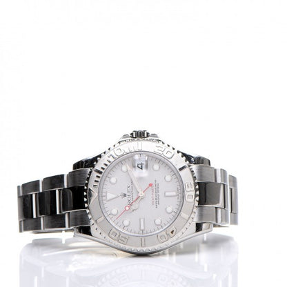 Rolex Stainless Steel Platinum 35mm Yacht-Master Watch Silver 168622 3 of 7