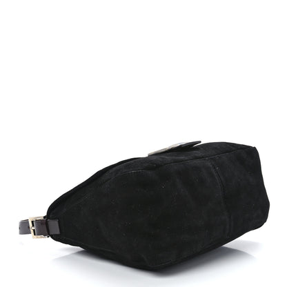Fendi Suede Calfskin Mama Baguette Black 4 of 13