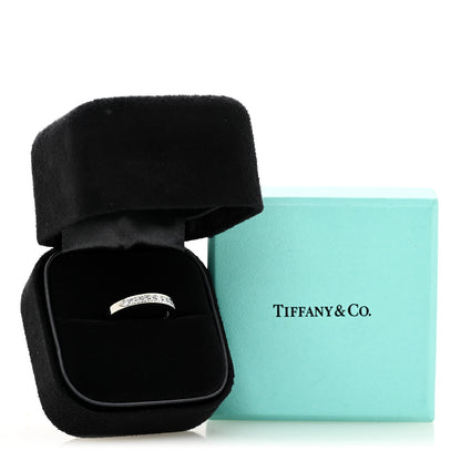 Tiffany Platinum Diamond 2.5mm Half Circle Wedding Band Ring 50 5.25 6 of 6