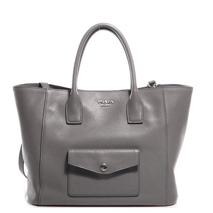 Prada Saffiano Cuir Front Pocket Tote Marmo 1 of 10
