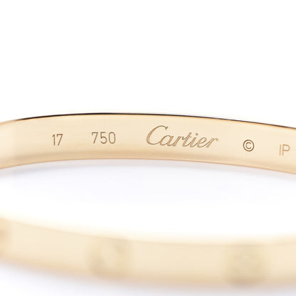 Cartier 18K Yellow Gold LOVE Bracelet 17 4 of 6