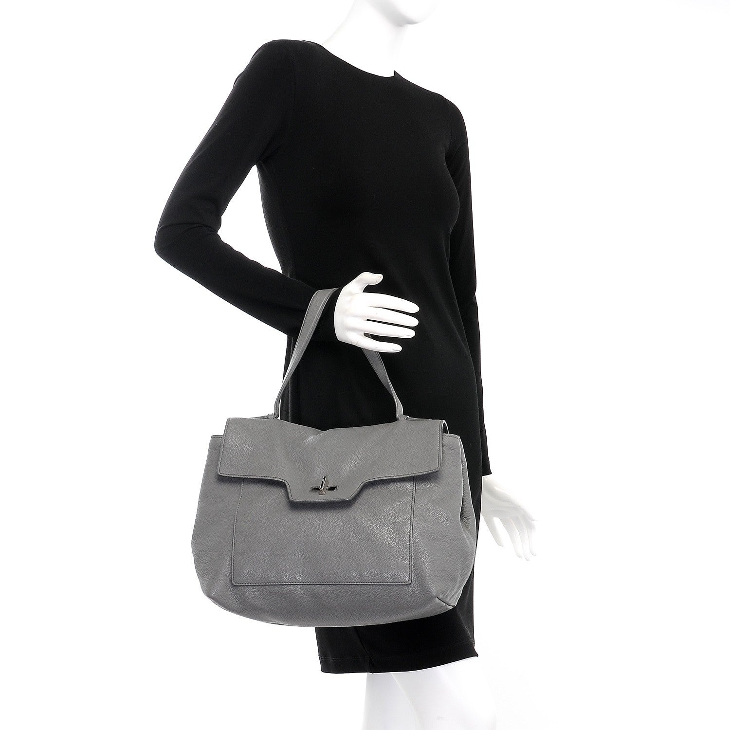 Prada Toro Top Handle Flap Satchel Marmo 2 of 8