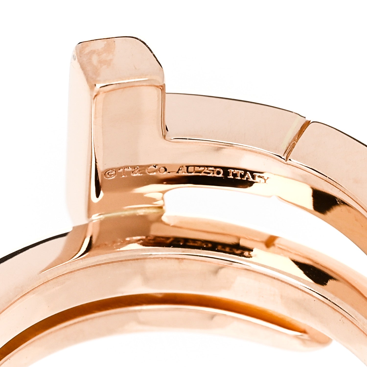 Tiffany 18K Rose Gold Diamond T Square Wrap Ring 47 4 4 of 4
