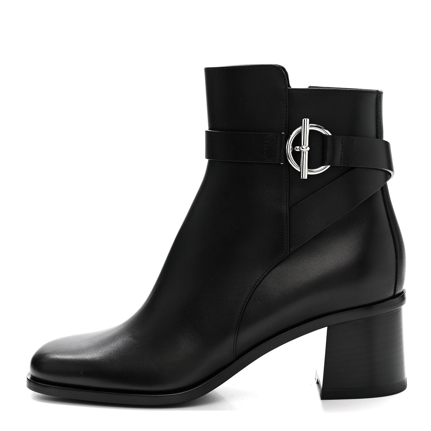 Calfskin Jill 60 Ankle Boots 38.5 Black