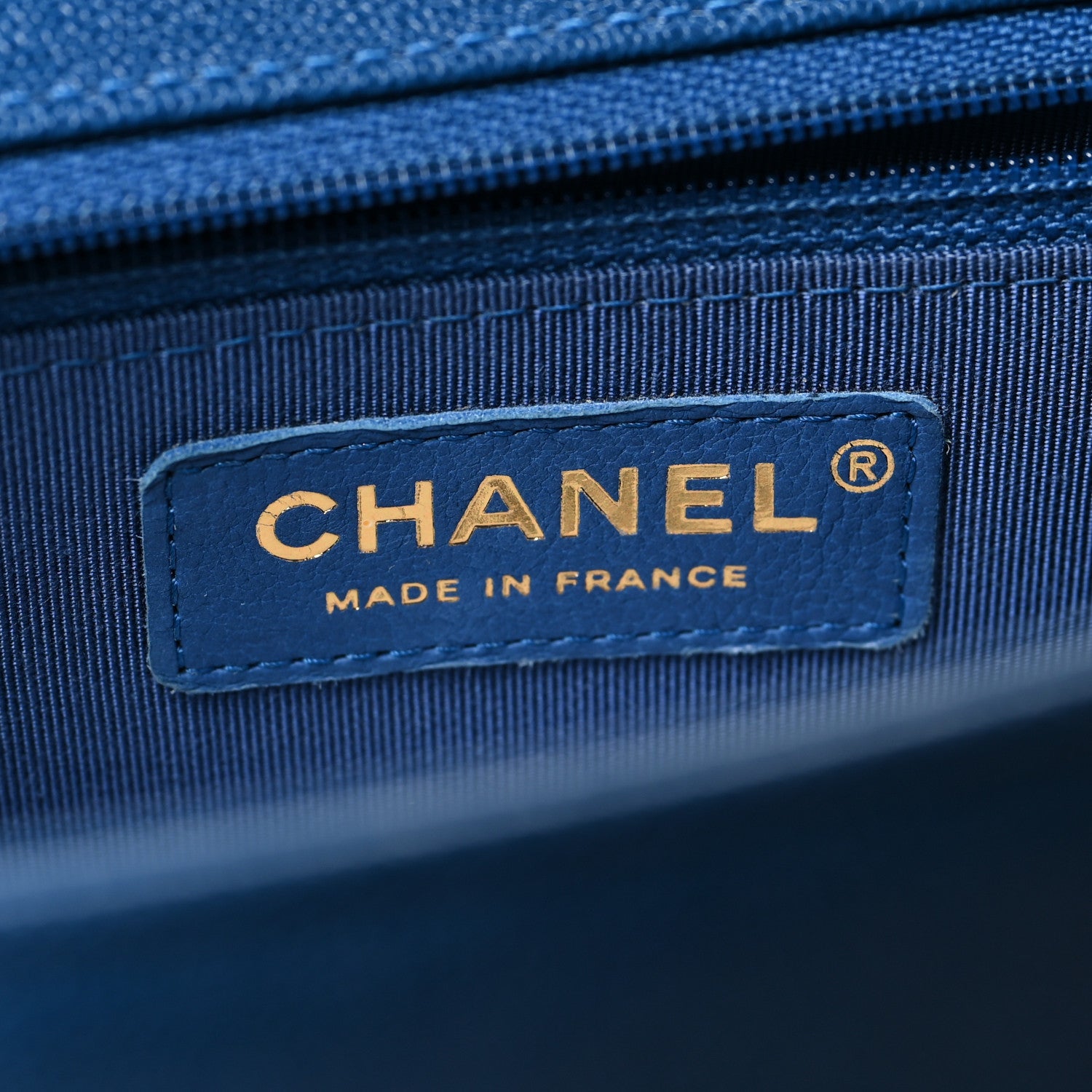 Chanel Caviar Quilted New Medium Boy Flap Blue 6 of 10