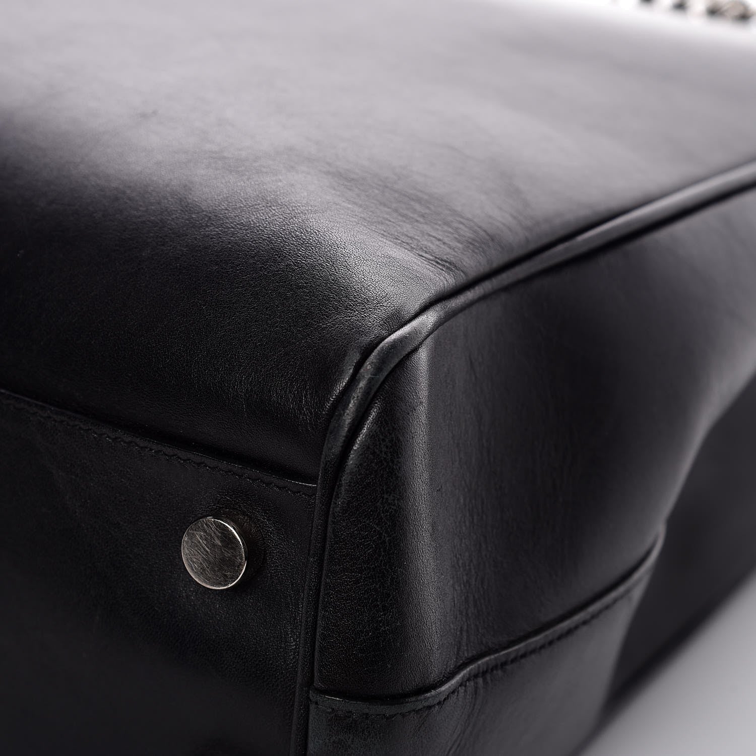 Saint Laurent Calfskin Classic Monogram Shopping Bag Black 12 of 12