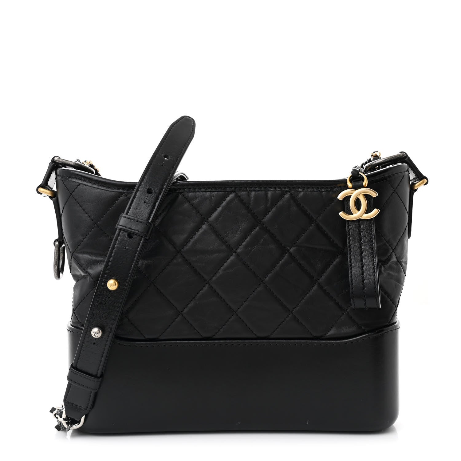 Chanel Aged Calfskin Quilted New Medium Gabrielle Hobo Black 1 of 10