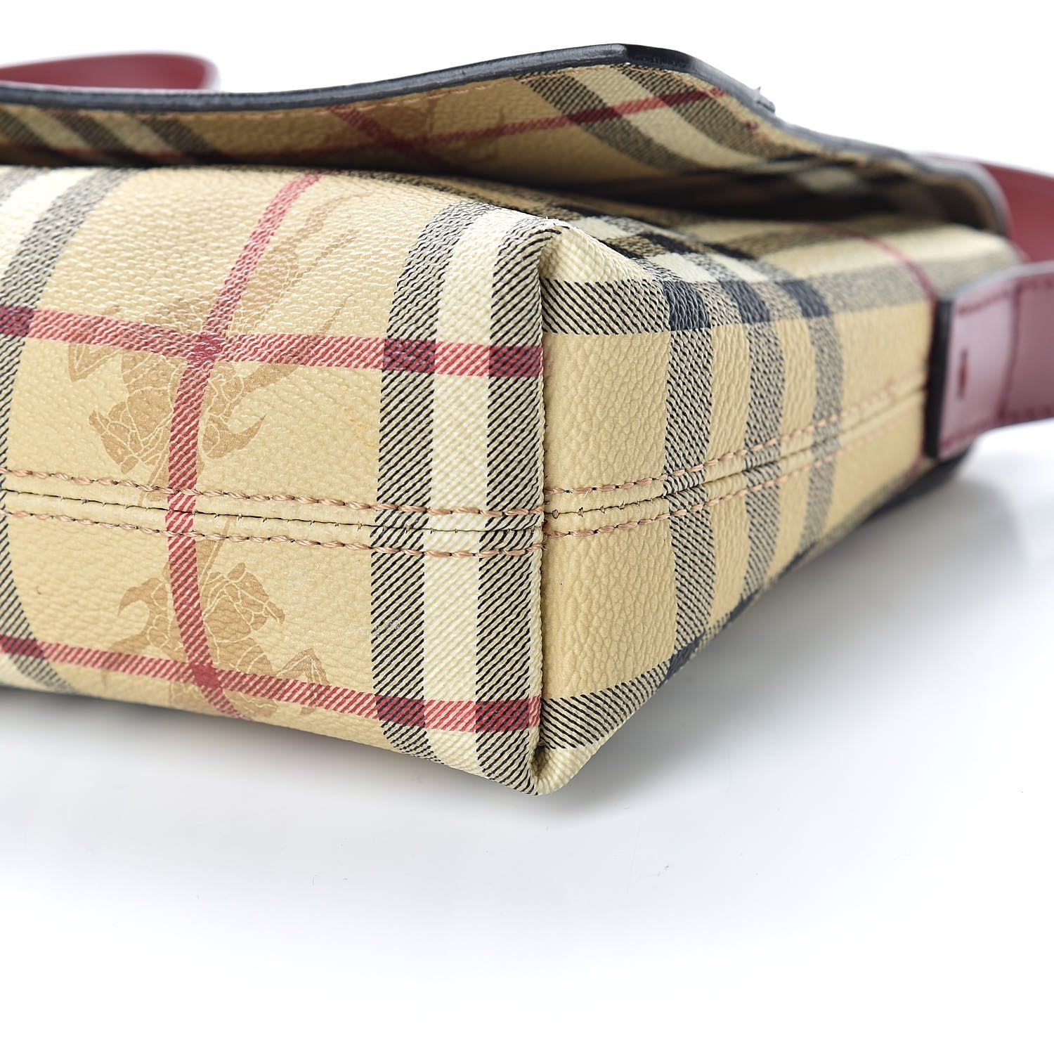 Burberry Haymarket Check Shoulder Bag Red 10 of 11