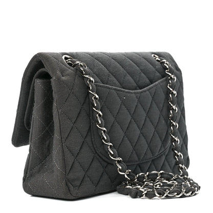 Chanel Jersey Quilted Medium Double Flap Grey 3 of 12
