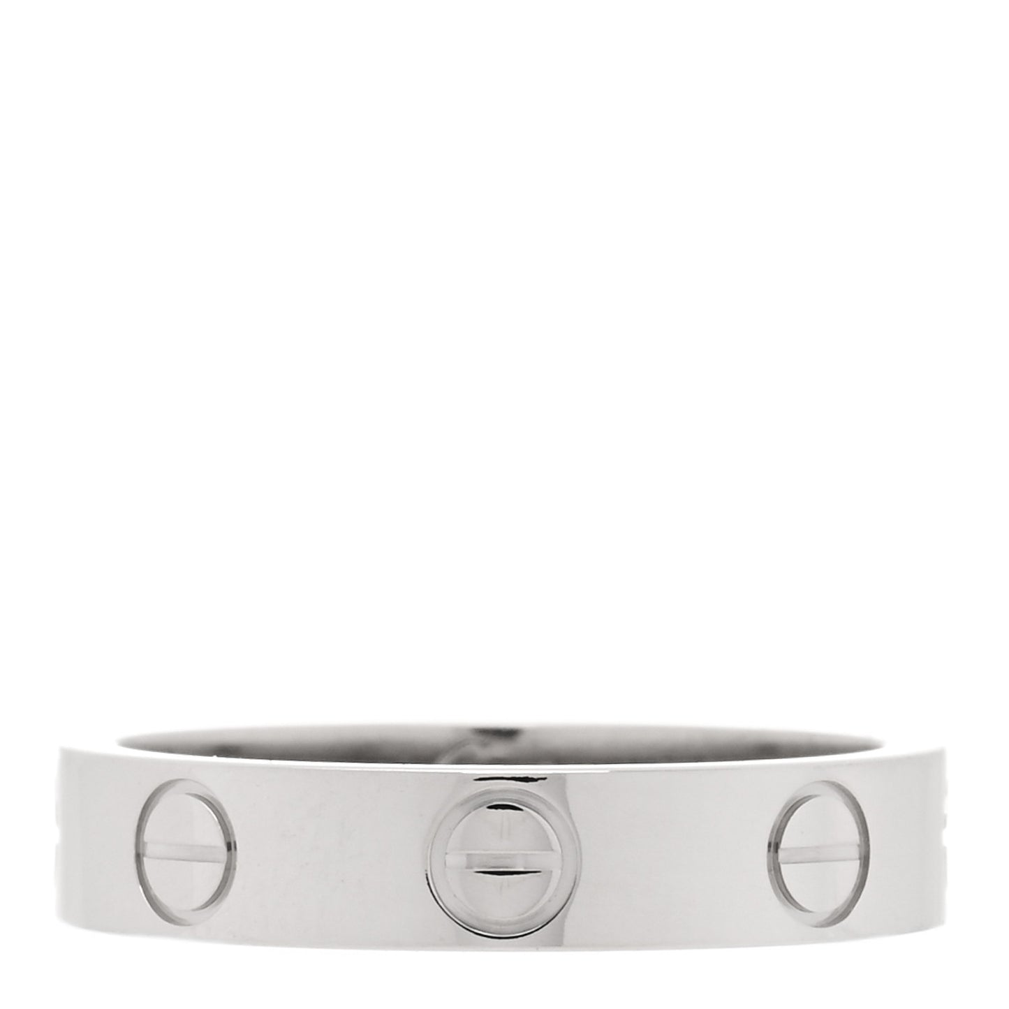 18K White Gold 3.5mm LOVE Wedding Band Ring 48 4.5