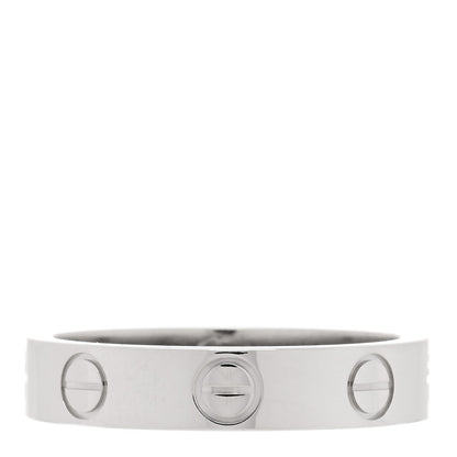 Cartier 18K White Gold 3.5mm LOVE Wedding Band Ring 48 4.5 1 of 4