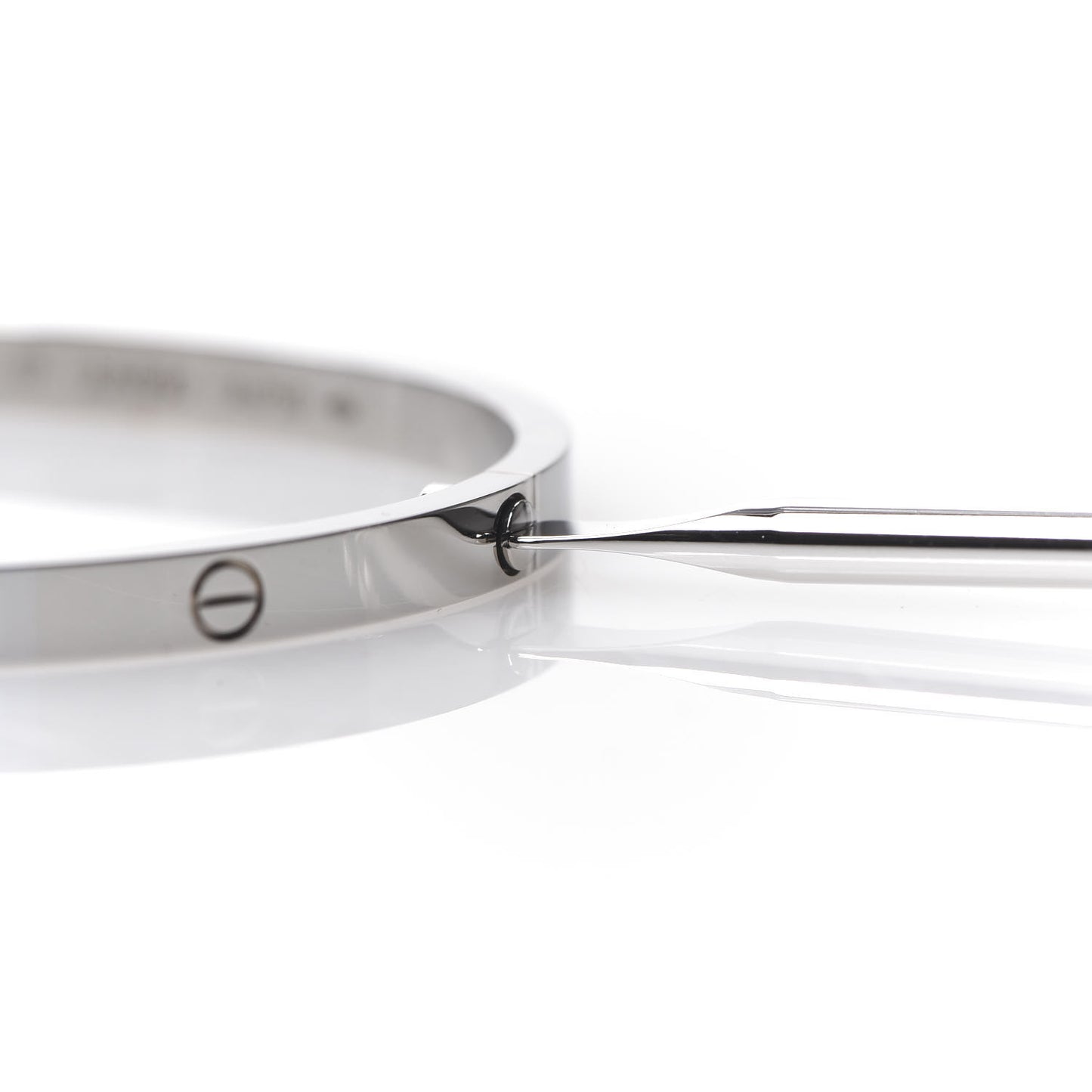 18K White Gold Small LOVE Bracelet 17