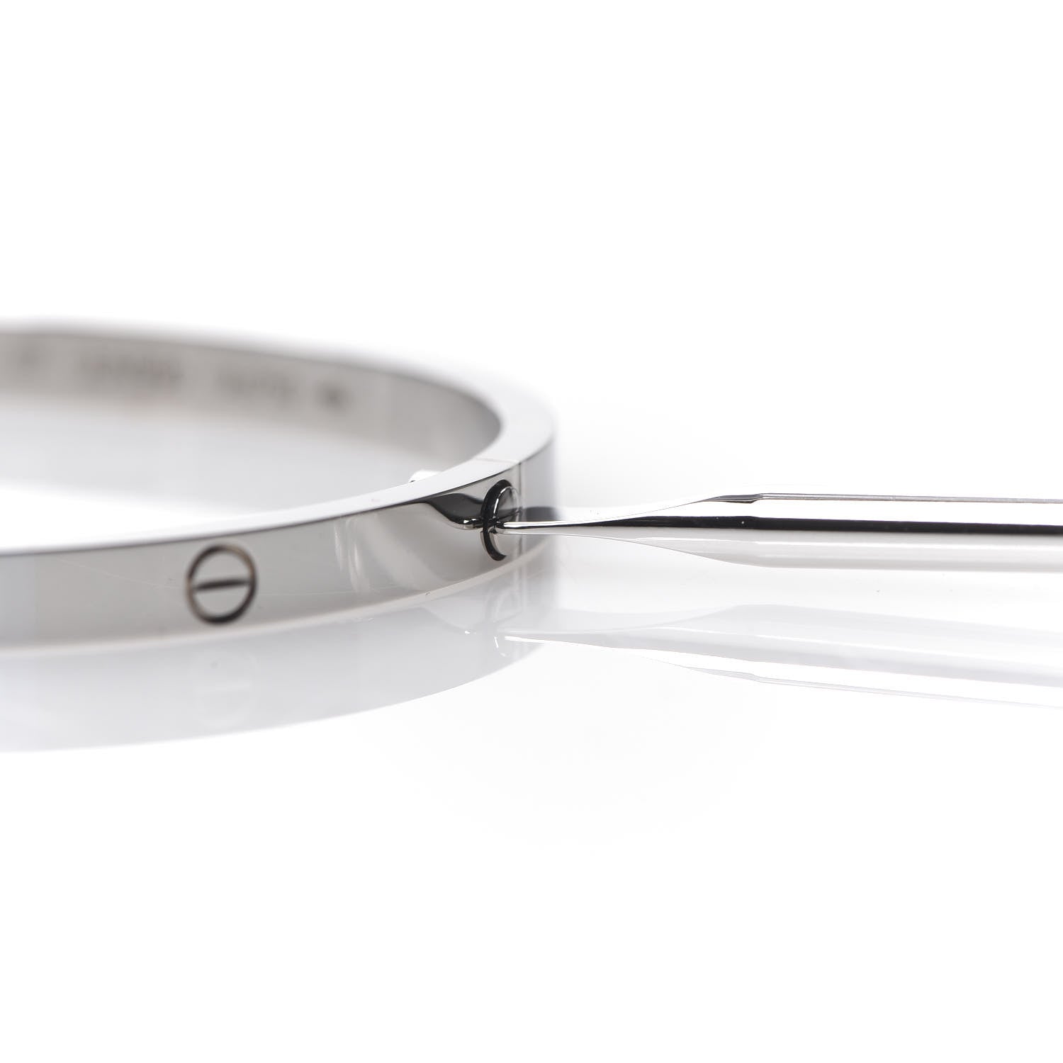 Cartier 18K White Gold Small LOVE Bracelet 17 4 of 5