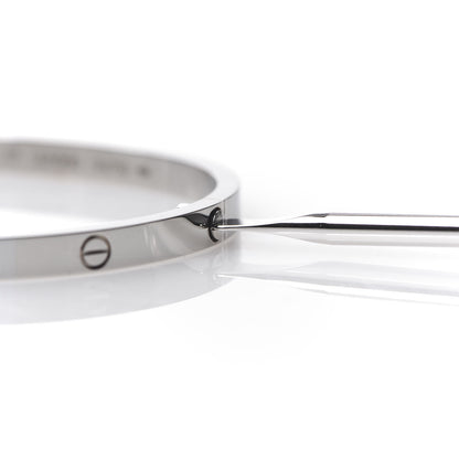 Cartier 18K White Gold Small LOVE Bracelet 17 4 of 5