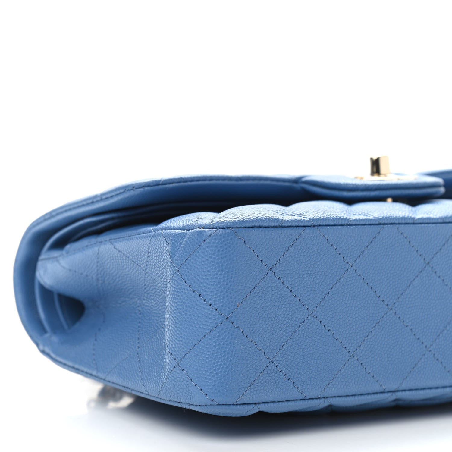Chanel Caviar Quilted Small Double Flap Blue 8 of 9