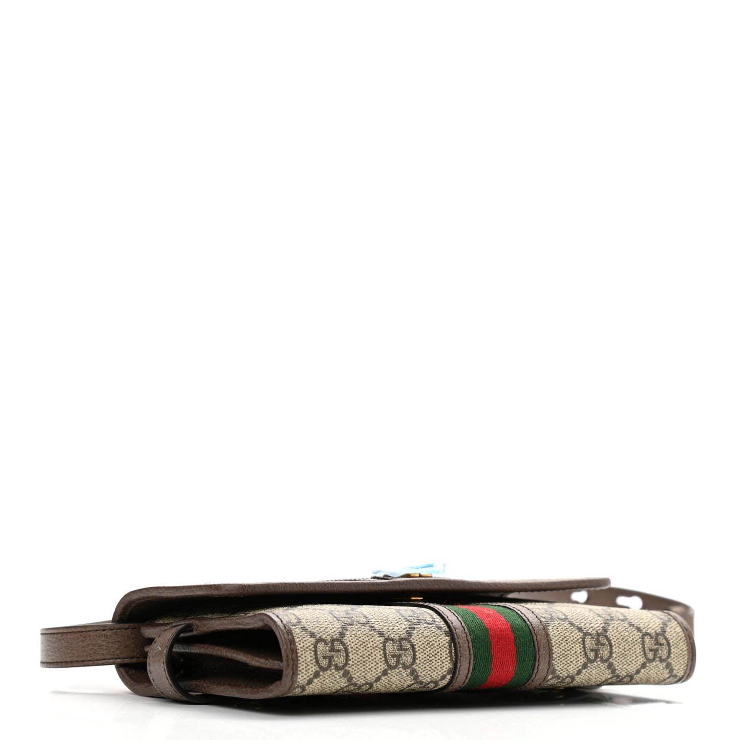 GG Supreme Monogram Web Ophidia Crossbody Wallet Beige New Acero