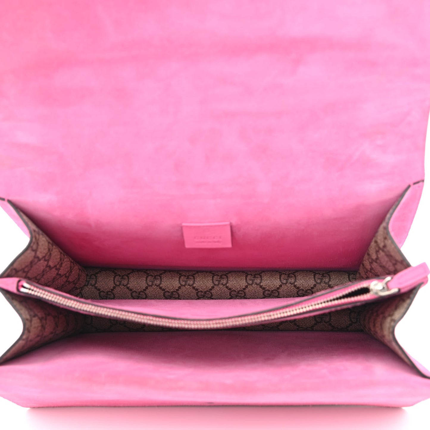GG Supreme Monogram Suede Pierced Heart Embroidered Medium Dionysus Shoulder Bag Beige Ebony Pink Tropical Flower