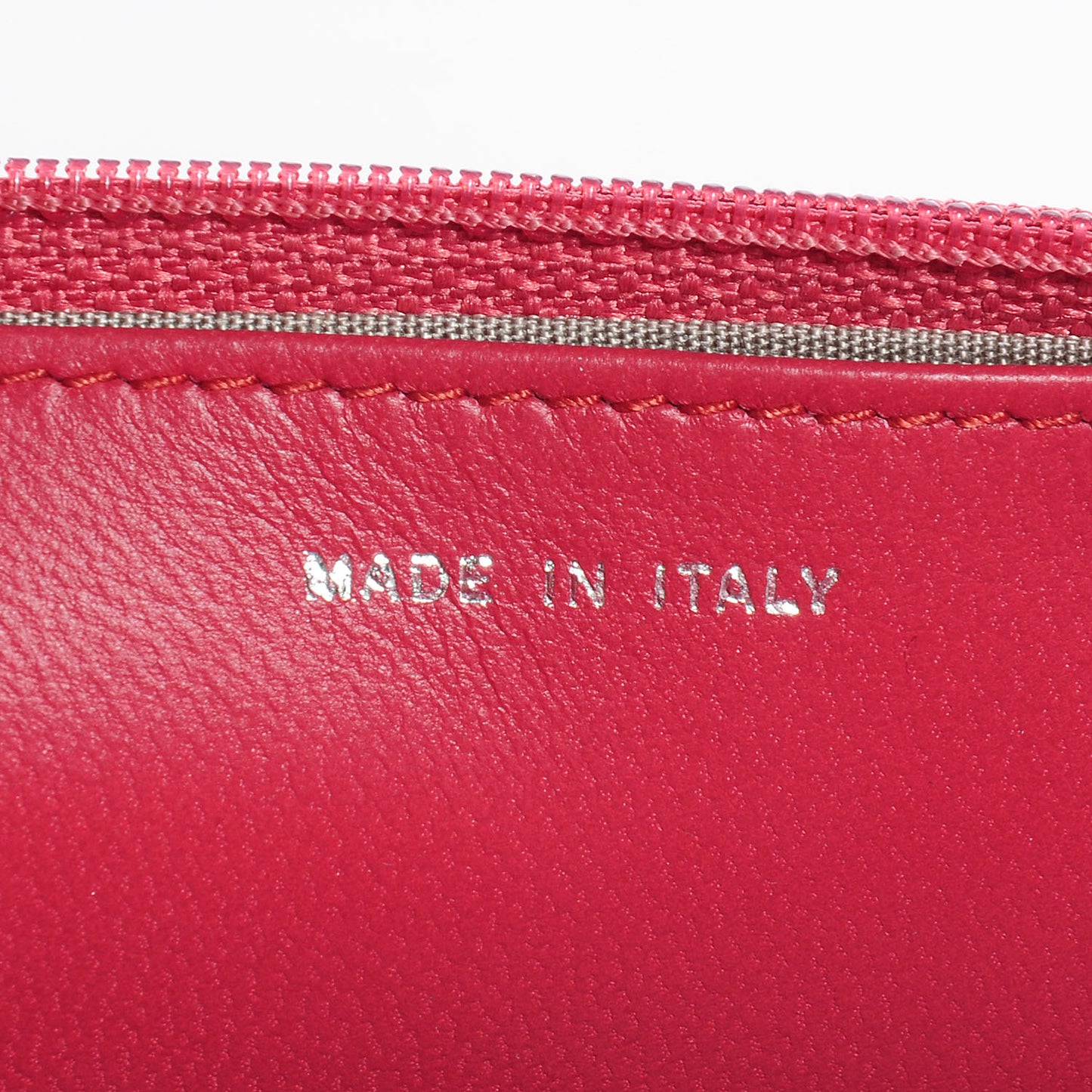 Lambskin Wallet on Chain Boy WOC Dark Pink