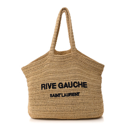 Saint Laurent Raffia Rive Gauche Tote Natural 1 of 10