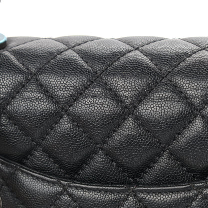 Chanel Caviar Quilted Small Coco Handle Flap Black 10 of 12