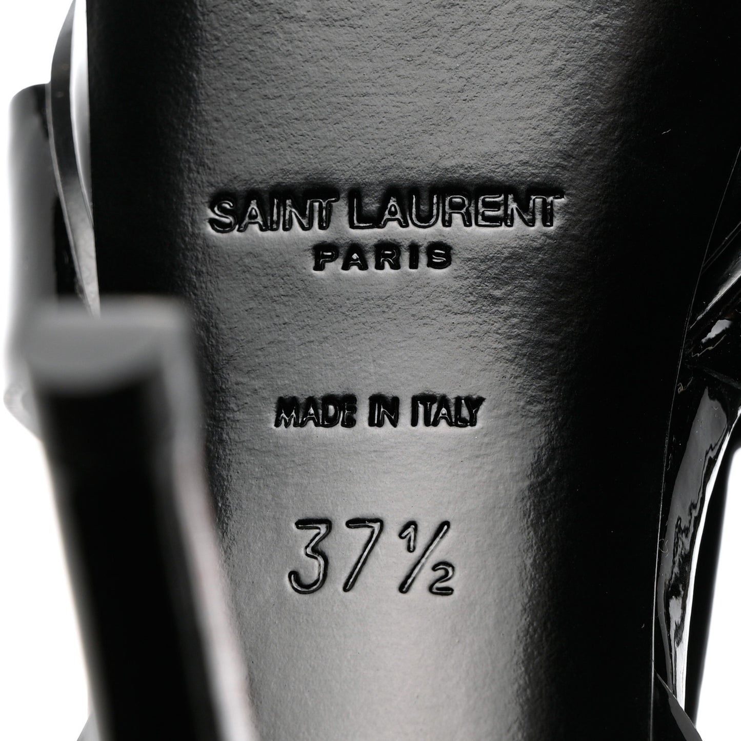 Calfskin Tribute 75 Platform Sandals 37.5 Black