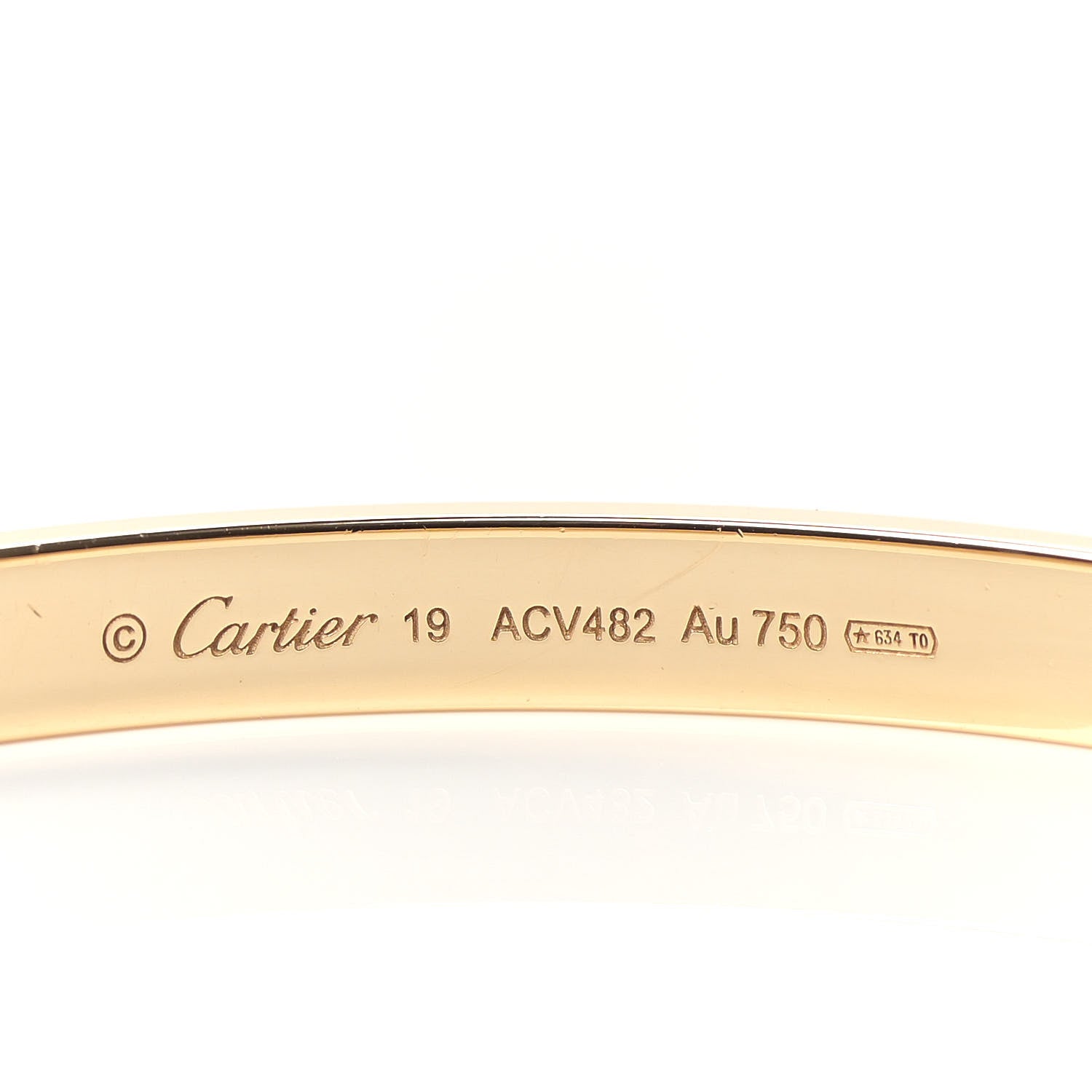 Cartier 18K Yellow Gold LOVE Bracelet 19 3 of 4