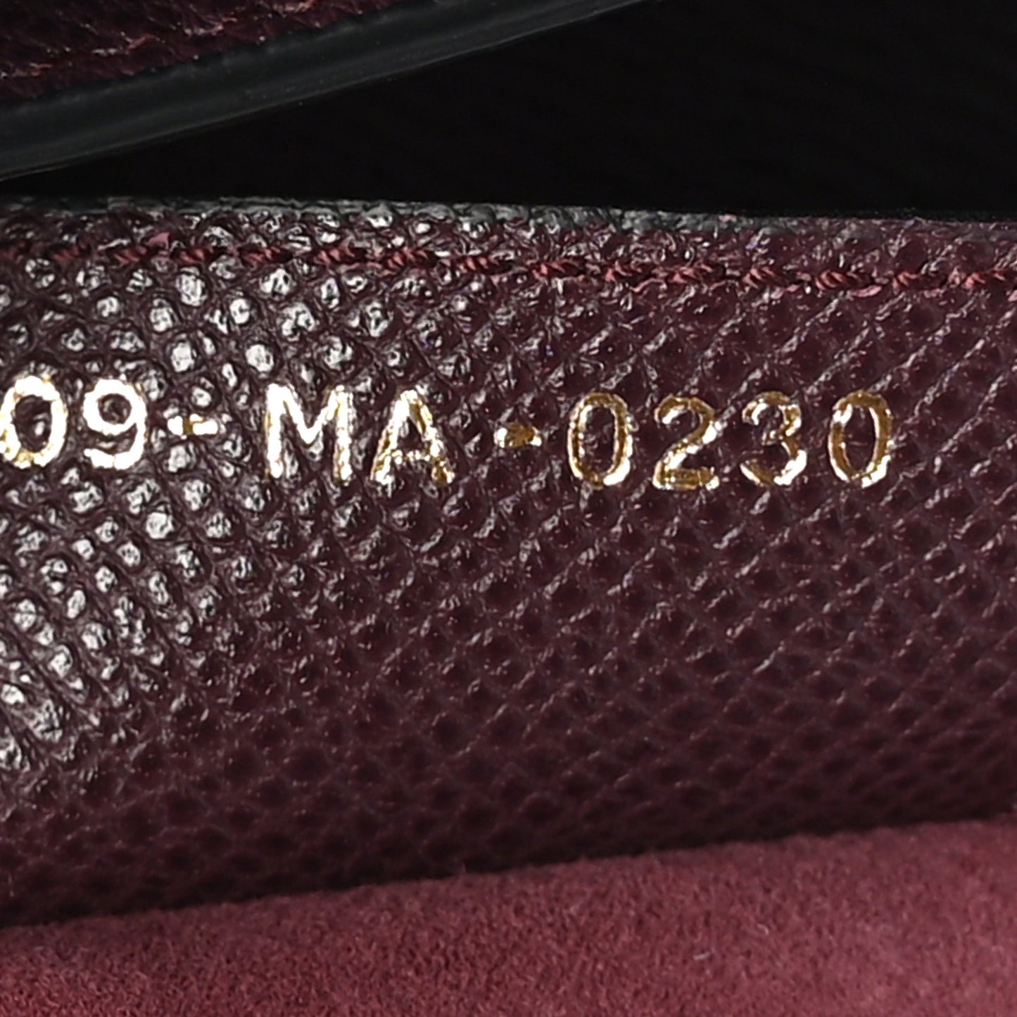 Grained Calfskin Saddle Bag Burgundy