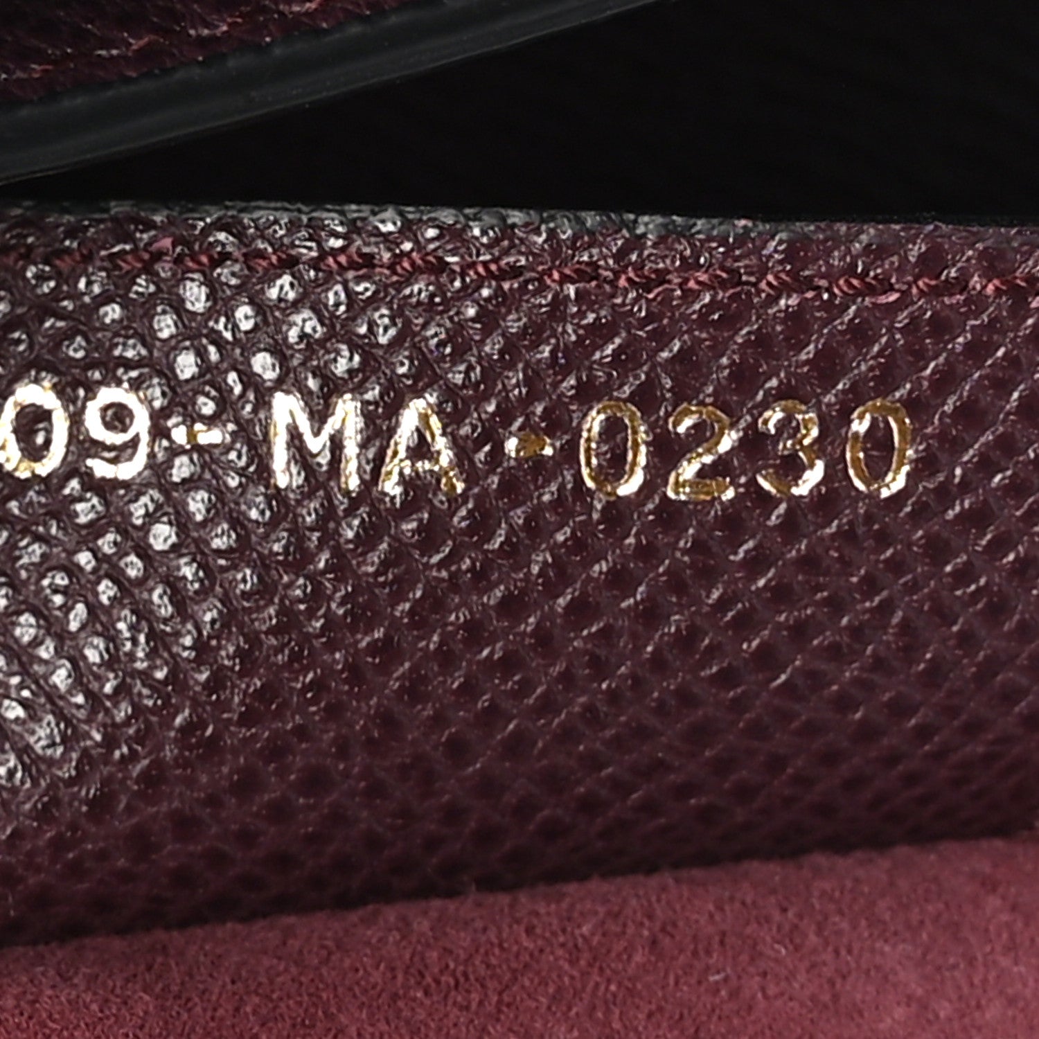 Christian Dior Grained Calfskin Saddle Bag Burgundy 7 of 10
