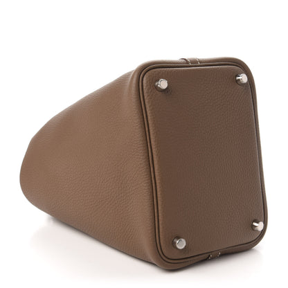 Hermes Taurillon Clemence Picotin Lock 18 PM Etoupe 4 of 11