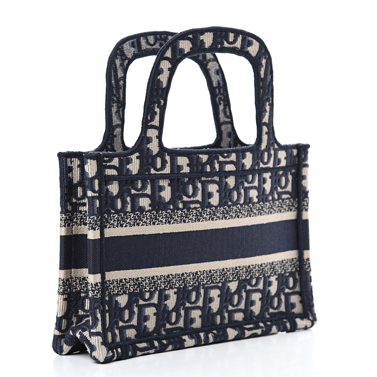 Oblique Mini Book Tote Blue Multicolor