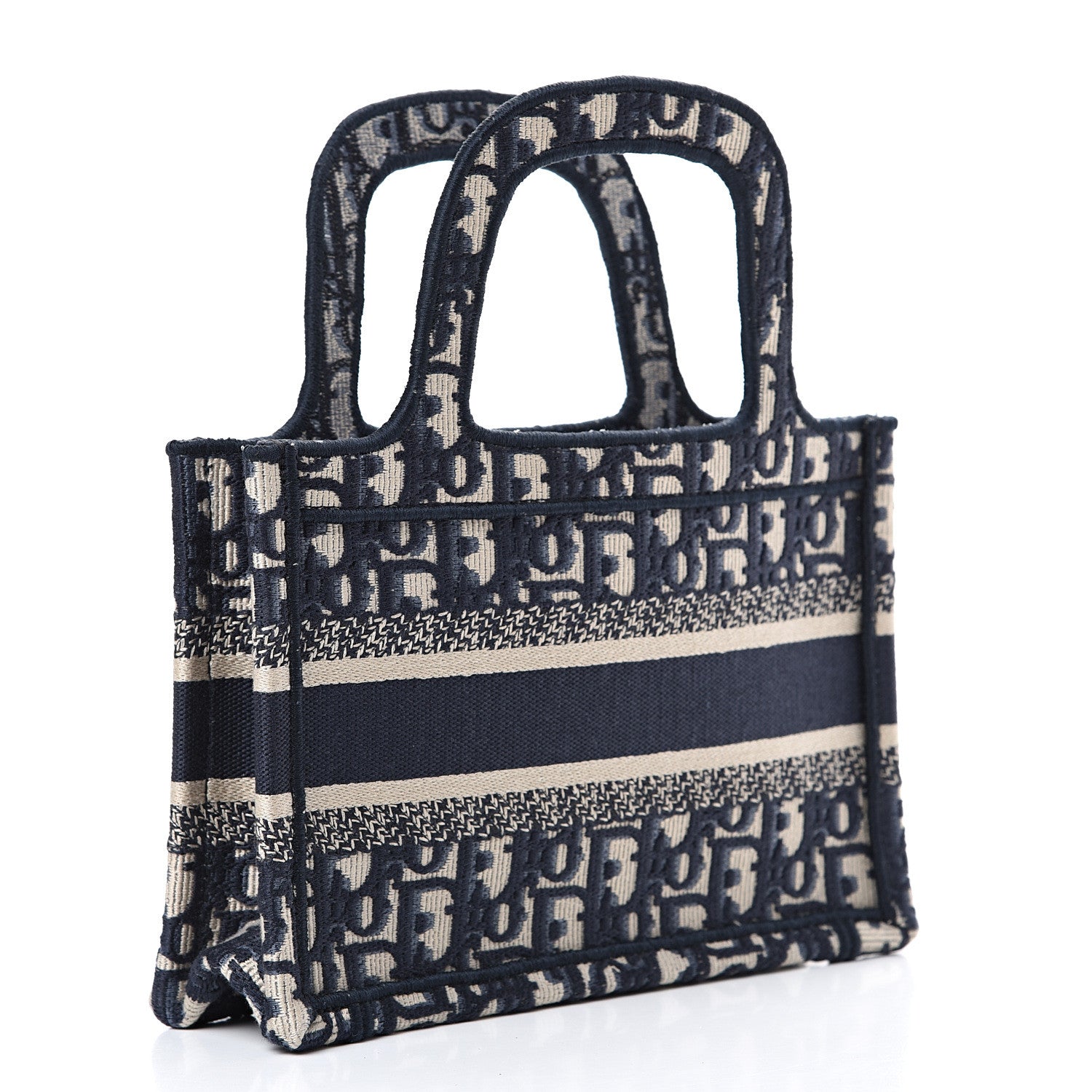 Christian Dior Oblique Mini Book Tote Blue Multicolor 2 of 9