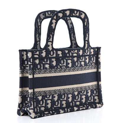 Christian Dior Oblique Mini Book Tote Blue Multicolor 2 of 9