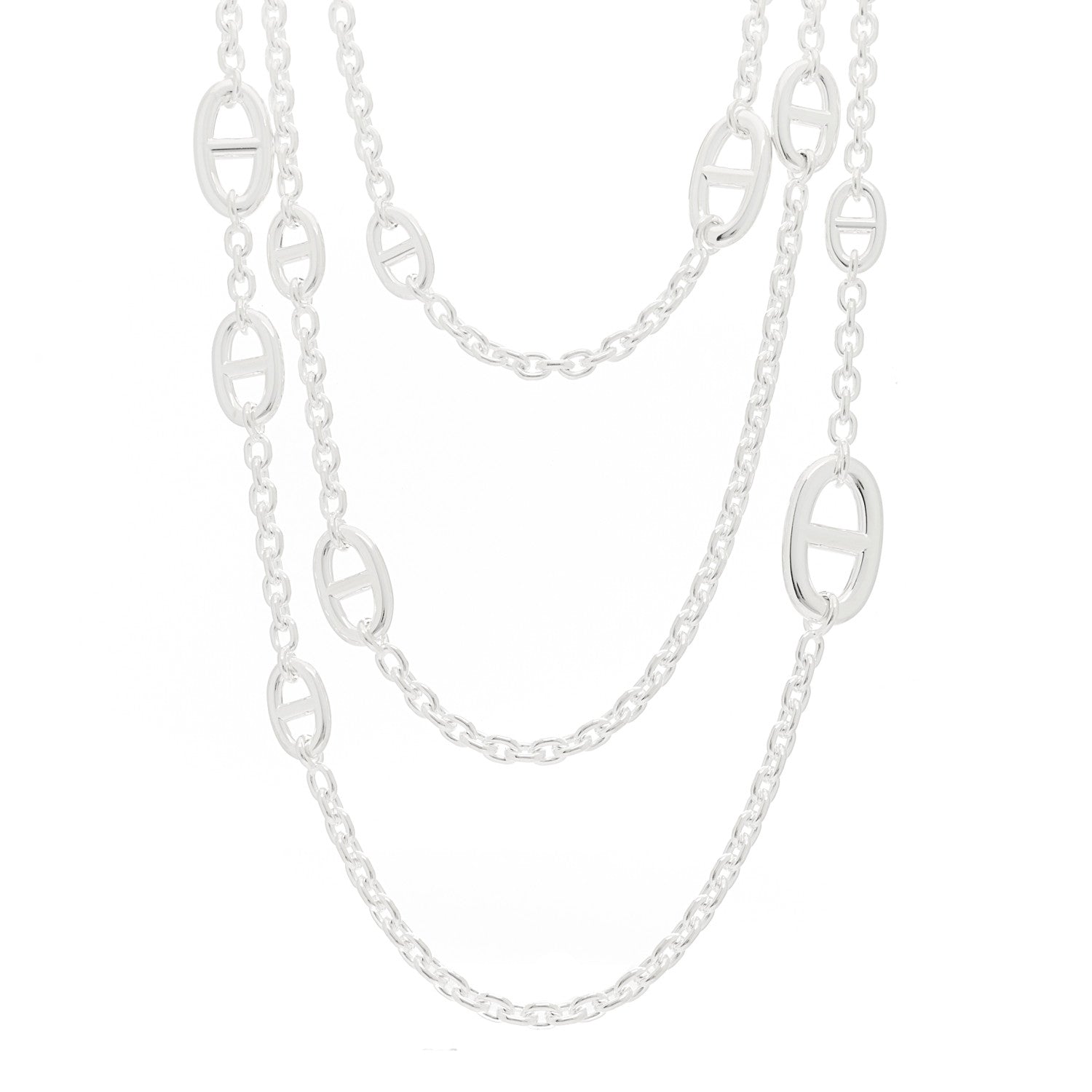 Hermes Sterling Silver Farandole Necklace 160 1 of 6