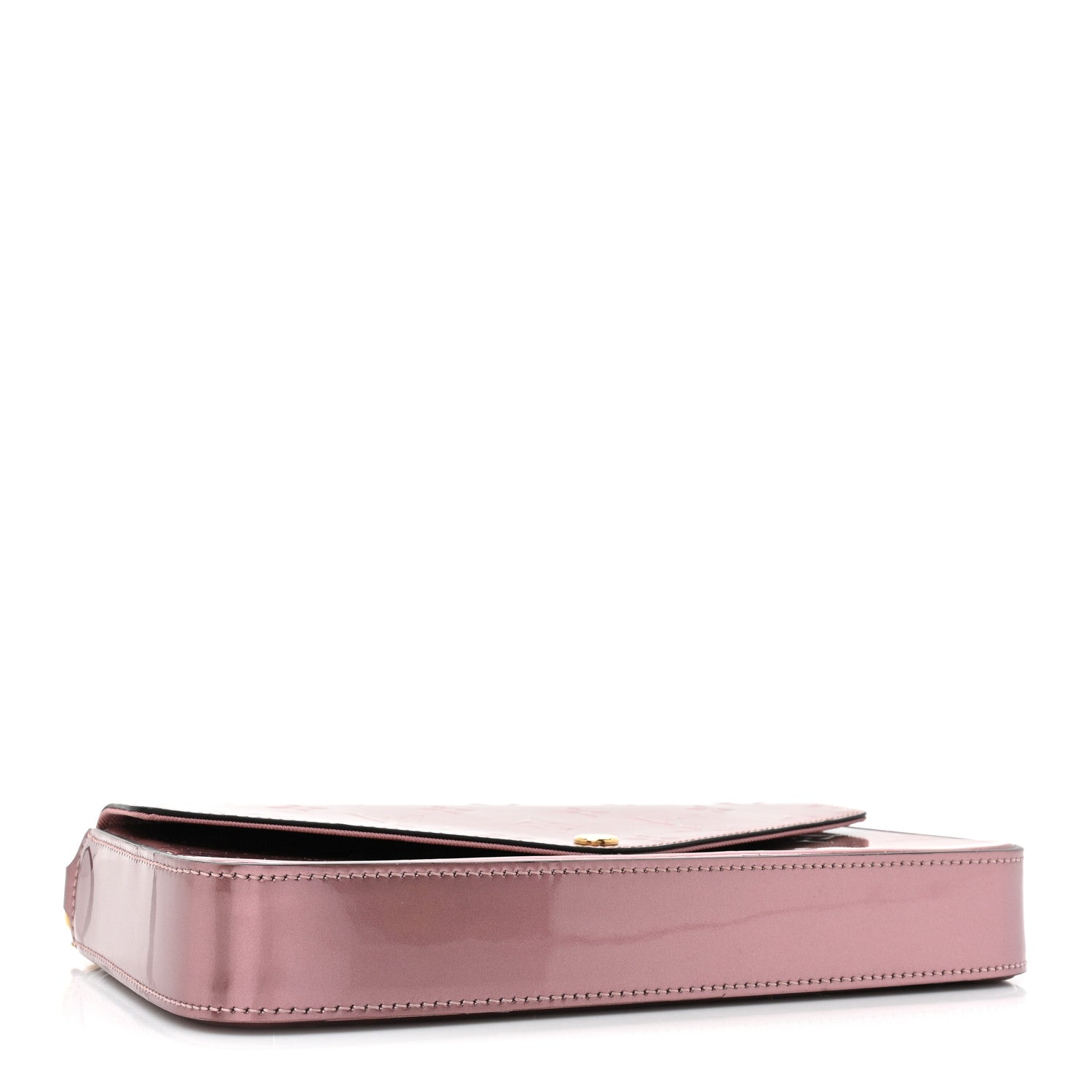 Louis Vuitton Vernis Pochette Felicie Chain Wallet Metallic Pale Pink 5 of 12