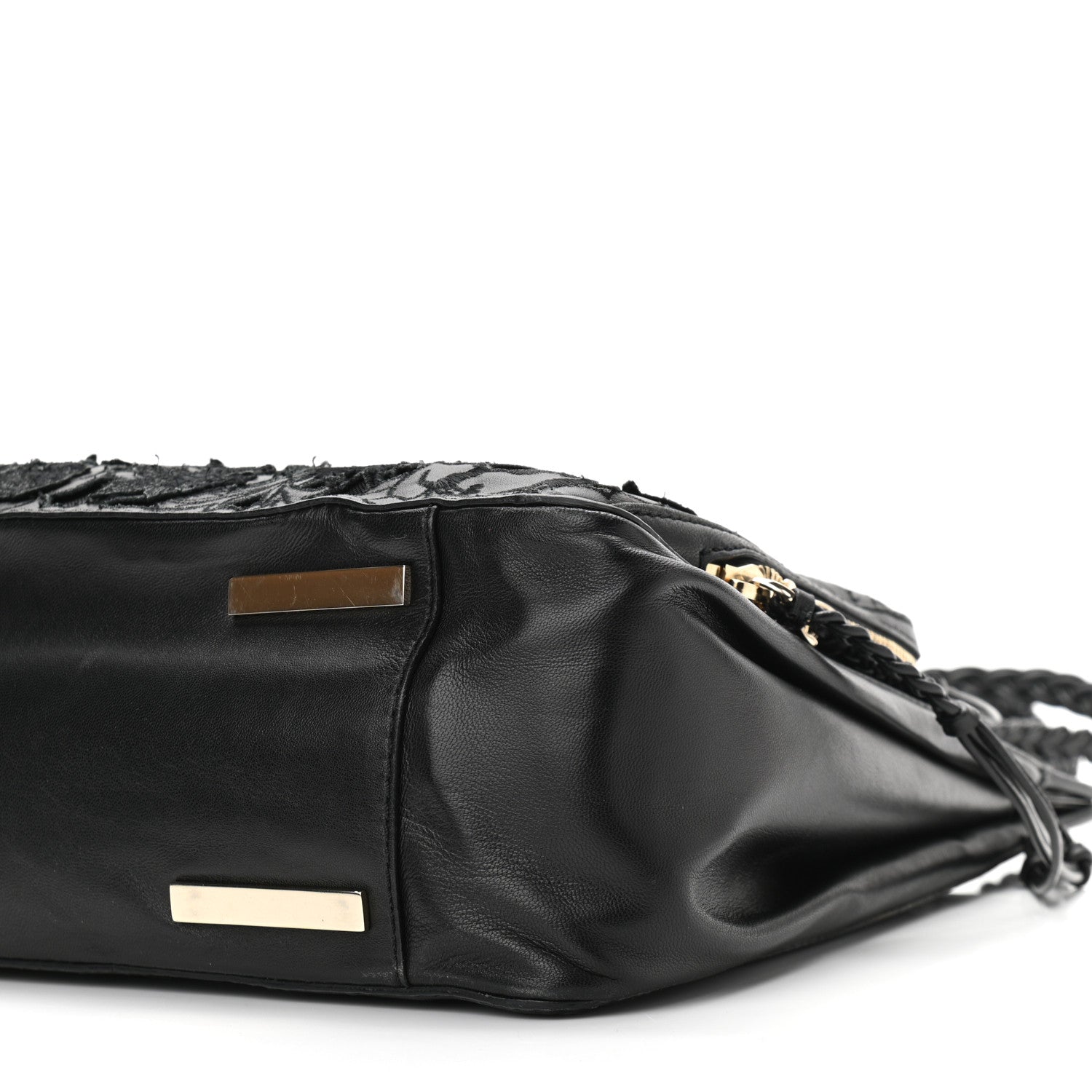 Valentino Garavani Vitello Lace Demetra Satchel Black 9 of 11