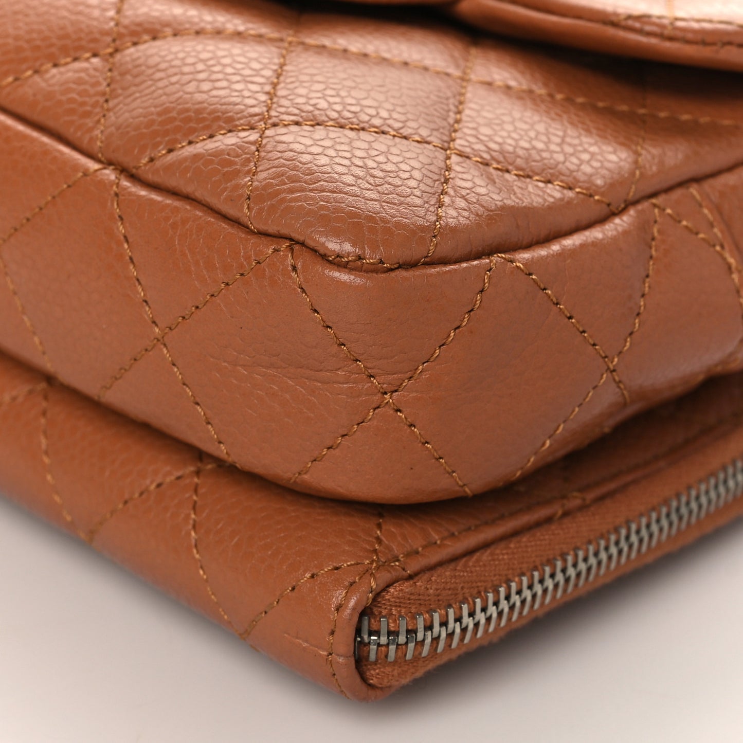 Caviar Quilted New Mini Flap Brown