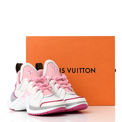 Louis Vuitton Calfskin Technical Nylon LV Archlight Sneaker 39 White Pink Gray 20 of 20