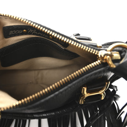 Chloe Shiny Small Grain Calfskin Mini Marcie Multi Fringe Satchel Black 5 of 9