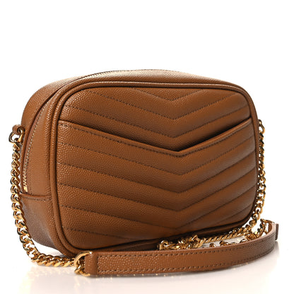Saint Laurent Grain De Poudre Matelasse Monogram Mini Lou Camera Bag Dark Natural 3 of 11