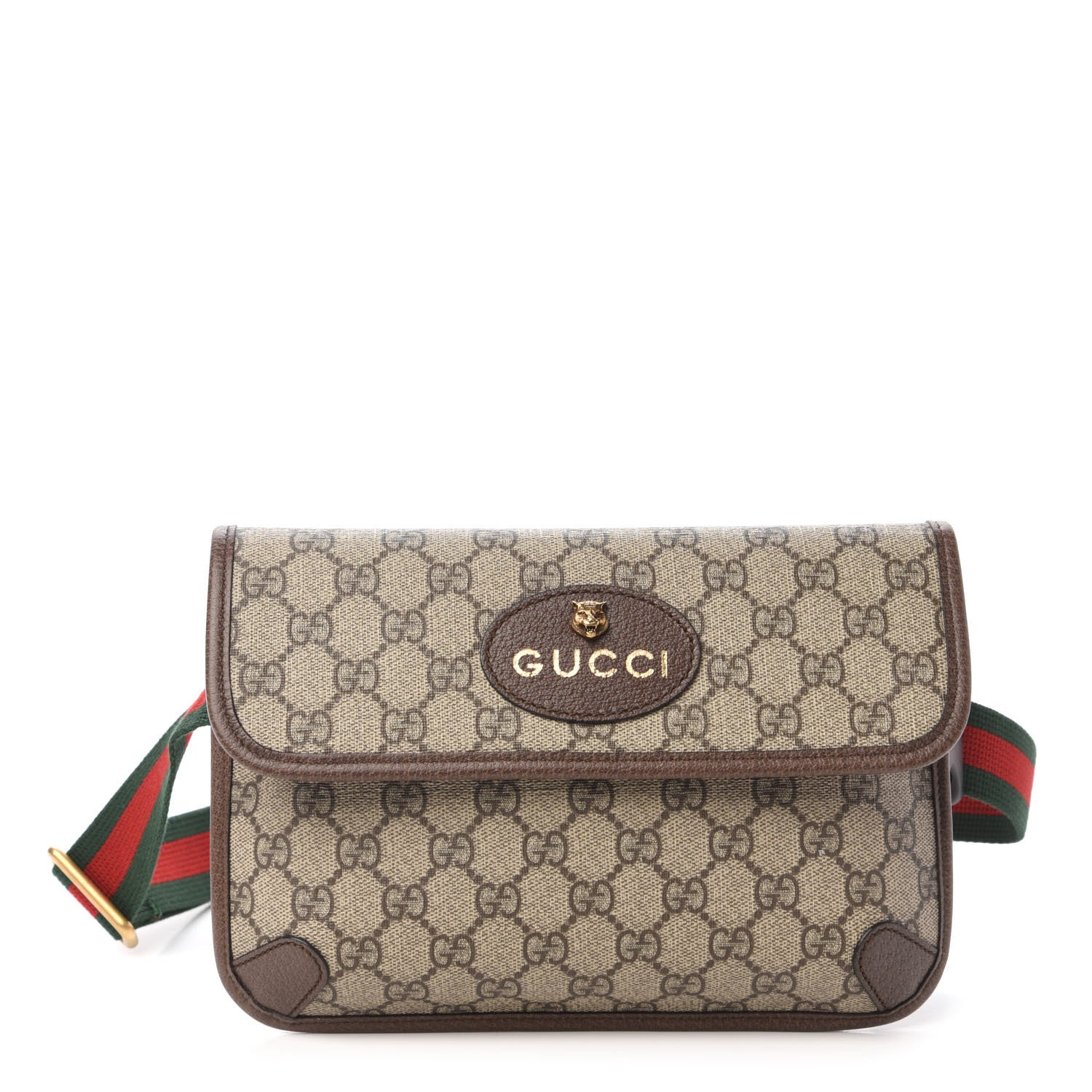 Gucci GG Supreme Monogram Neo Vintage Web Belt Bag Brown 1 of 11