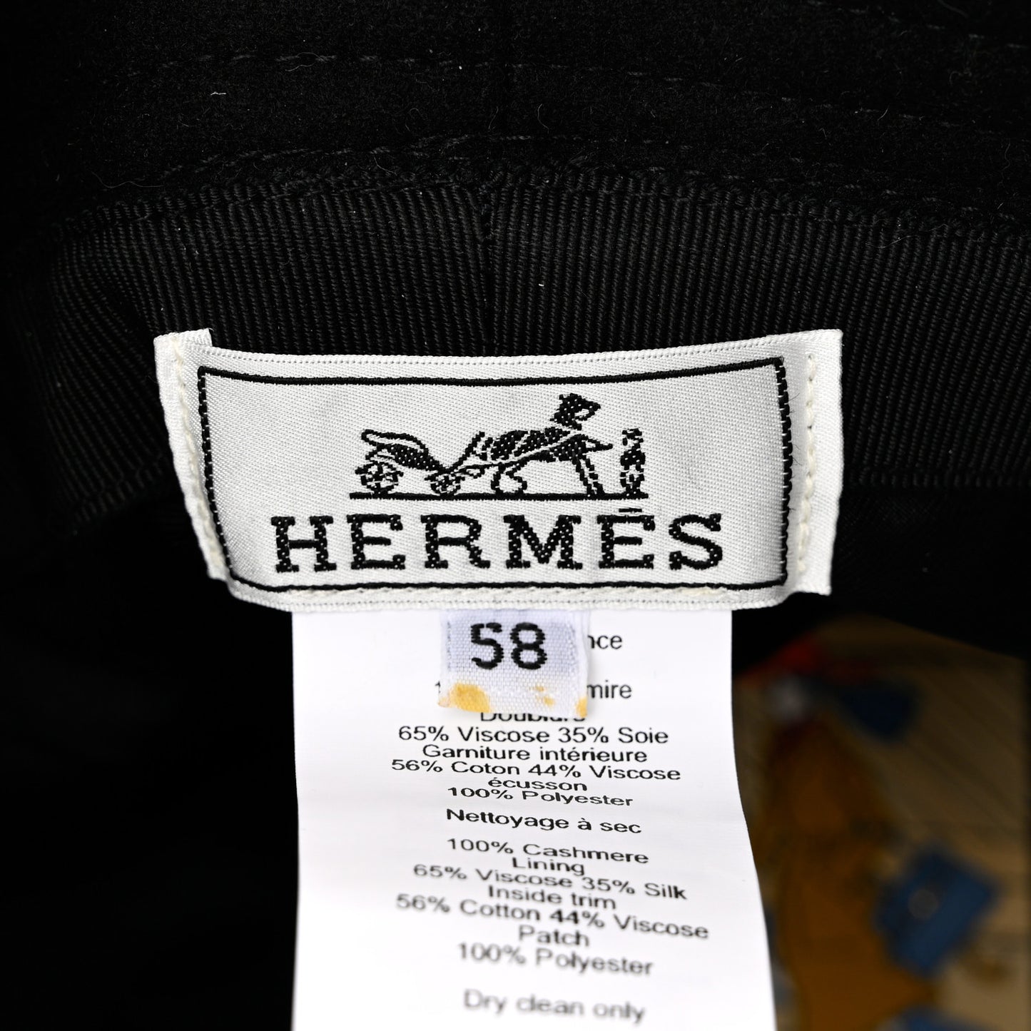 Cashmere Calvi Bucket Hat 58 Black