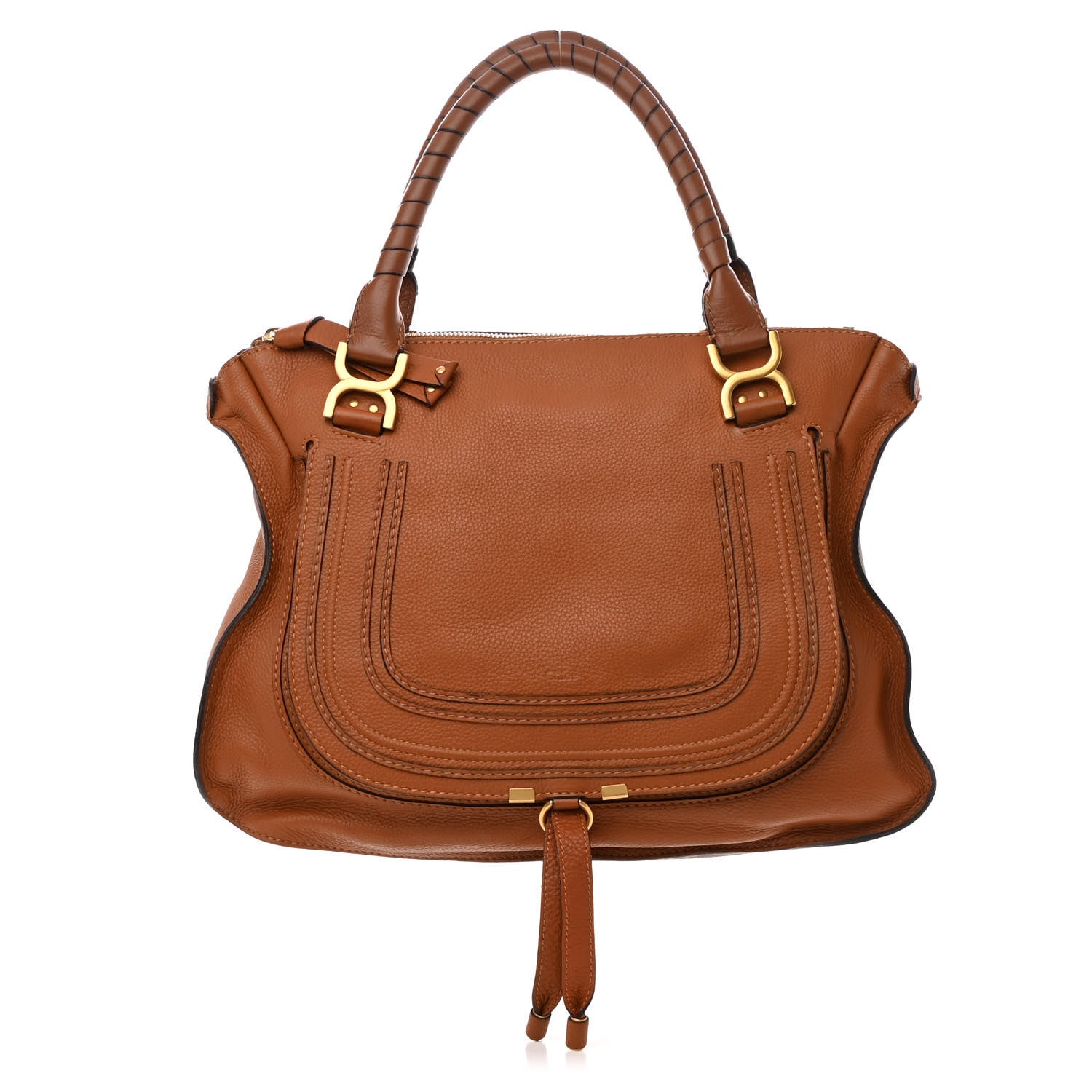 Chloe Calfskin Large Marcie Satchel Tan 1 of 18