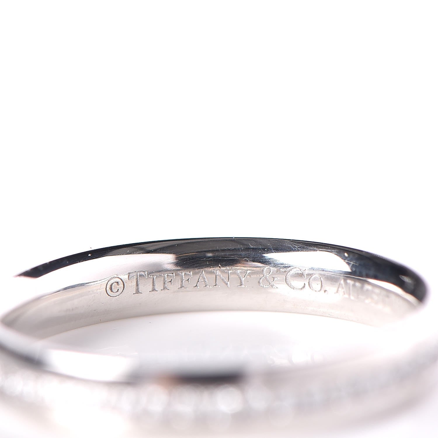 Tiffany 18K White Gold Diamond Metro Ring 49.5 5 4 of 8