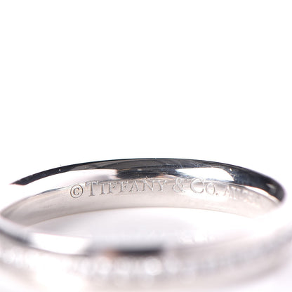 Tiffany 18K White Gold Diamond Metro Ring 49.5 5 4 of 8