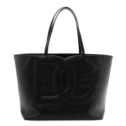 Dolce & Gabbana Calfskin Medium DG Logo Shopper Tote Black 1 of 12