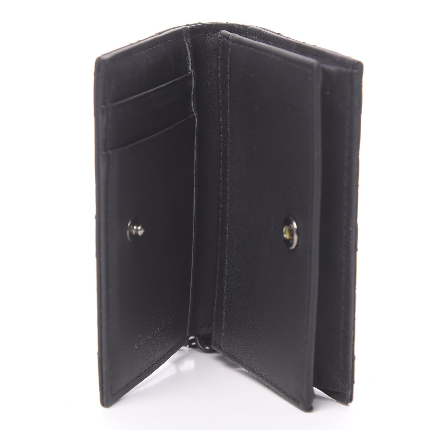 Christian Dior Ultra Matte Calfskin Small Lady Dior Flap Card Holder Black 5 of 8