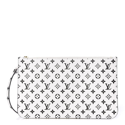 Louis Vuitton Monogram Giant Neverfull MM GM Pochette White 1 of 7